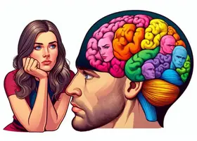 Donna che osserva il cervello di un uomo per comprenderne i meccanismi mentali legati all’attrazione